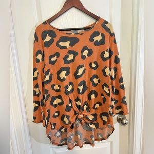 Cheetah Print Waffle Knit